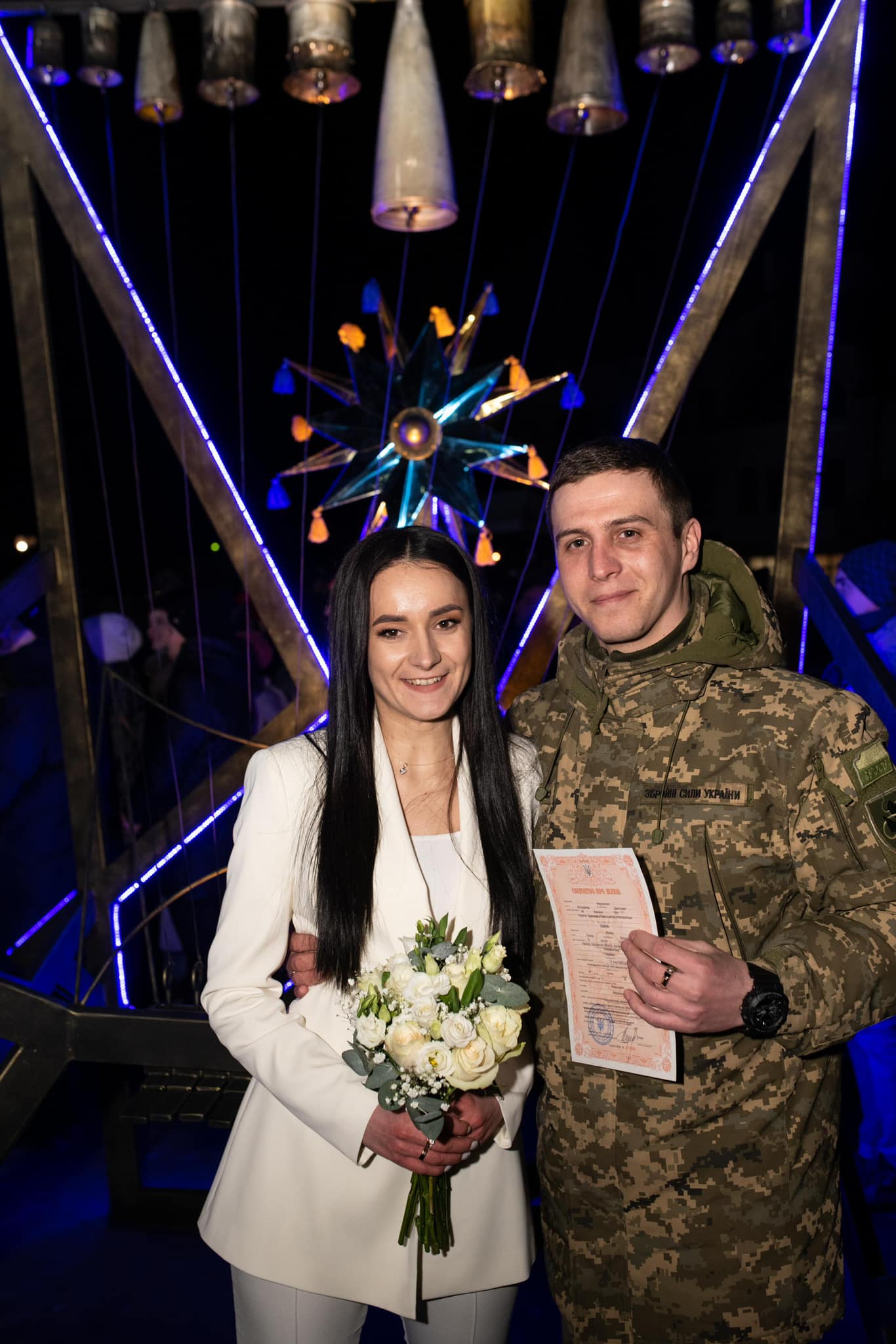 У Калуші під "Дзвони перемоги" одружився воїн ЗСУ