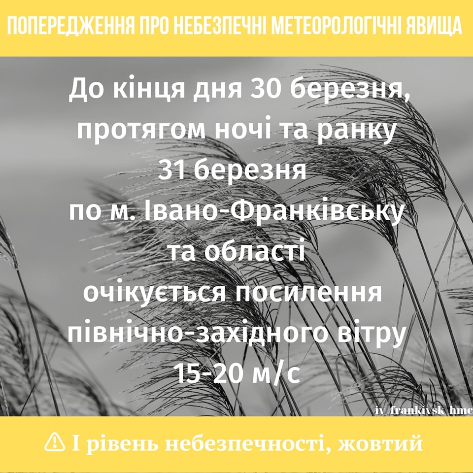 На Прикарпатті знову штормитиме