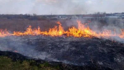 У вівторок прикарпатські рятувальники ліквідували 16 пожеж сухої трави - вигоріло два гектари