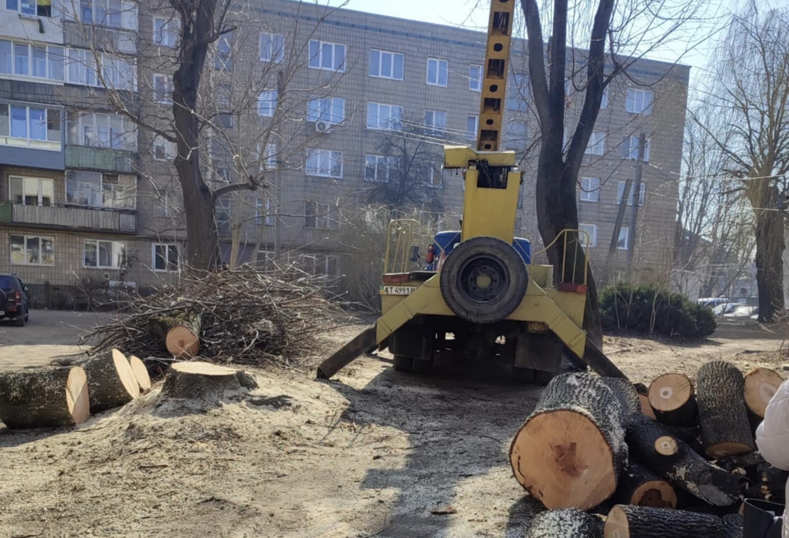 У господарстві Станіславського розпочалось весняне зрізання дерев